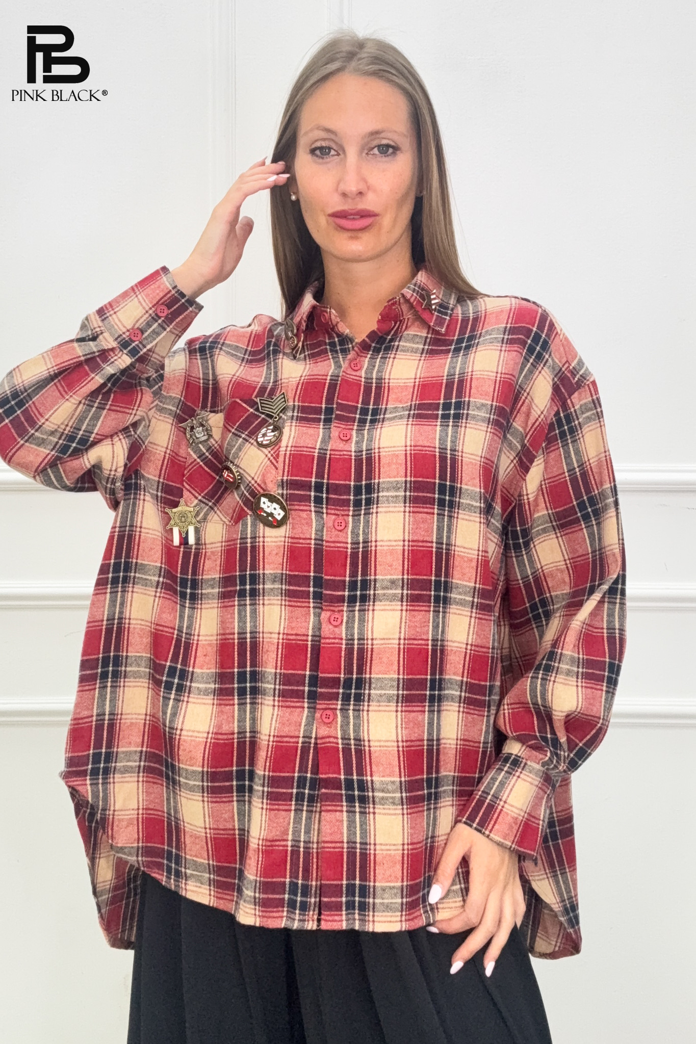 Oversized Hemd mit Kragen
