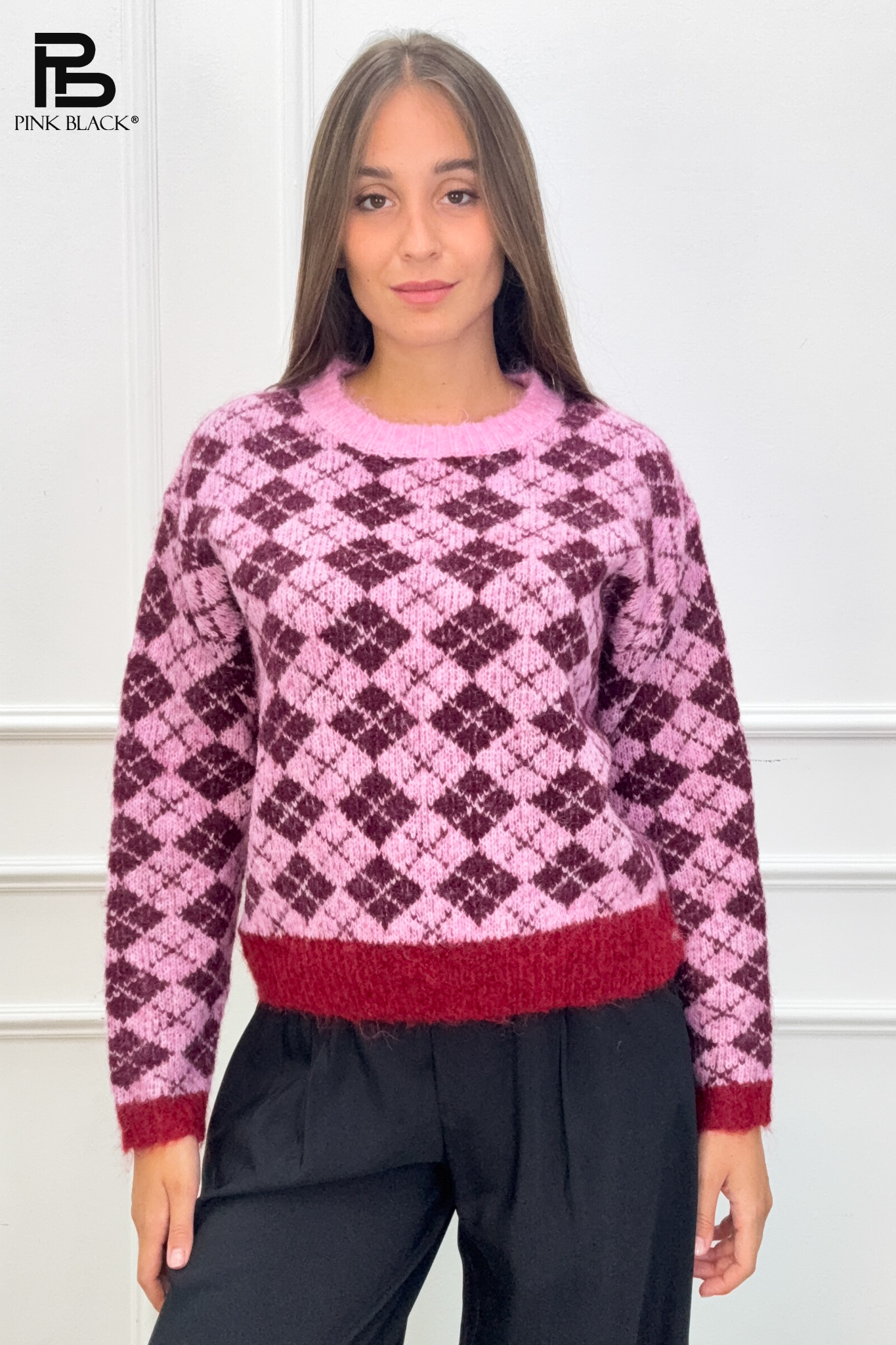 Pullover mit geometrischem Muster