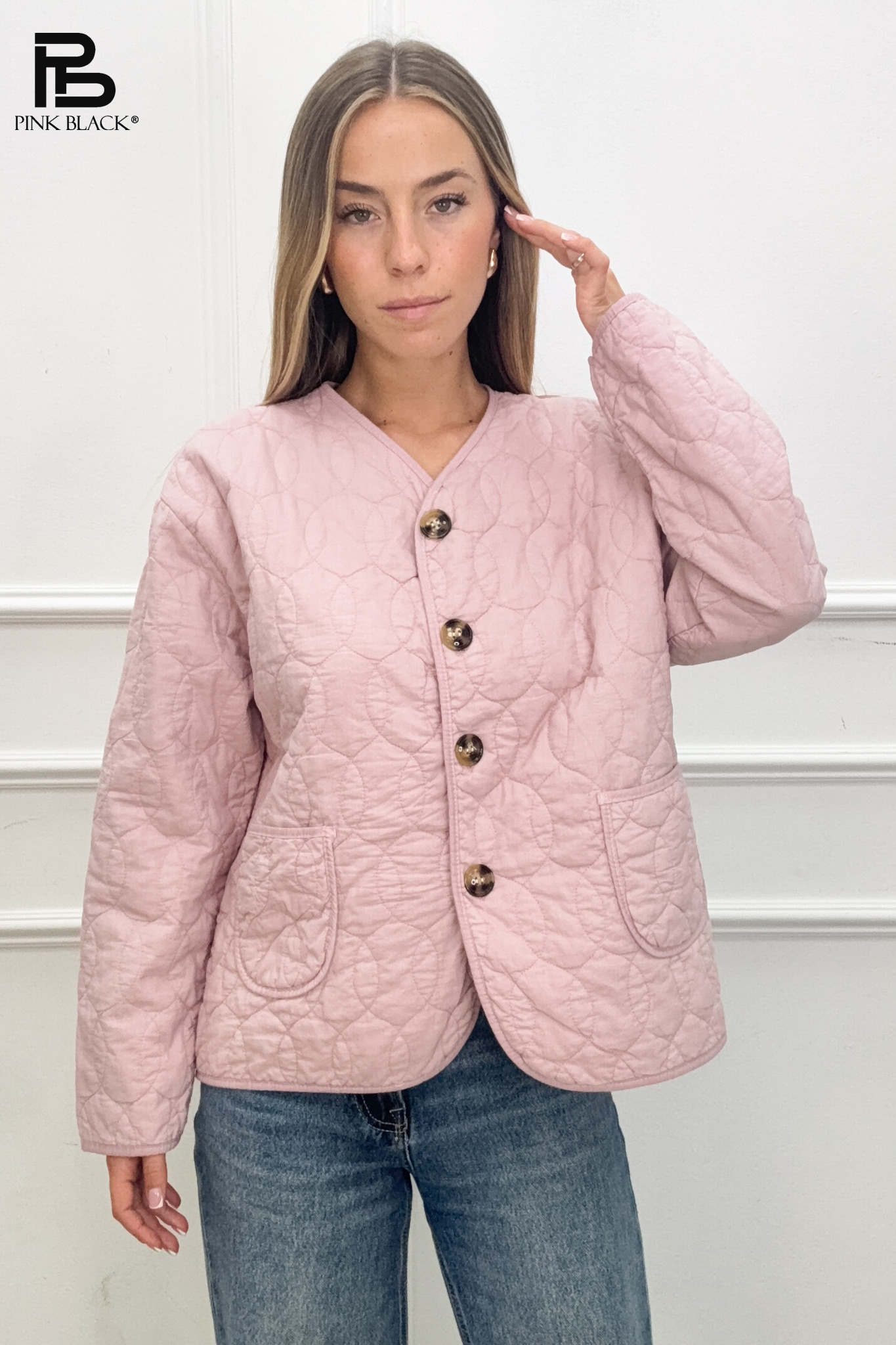Gerade gesteppte Jacke