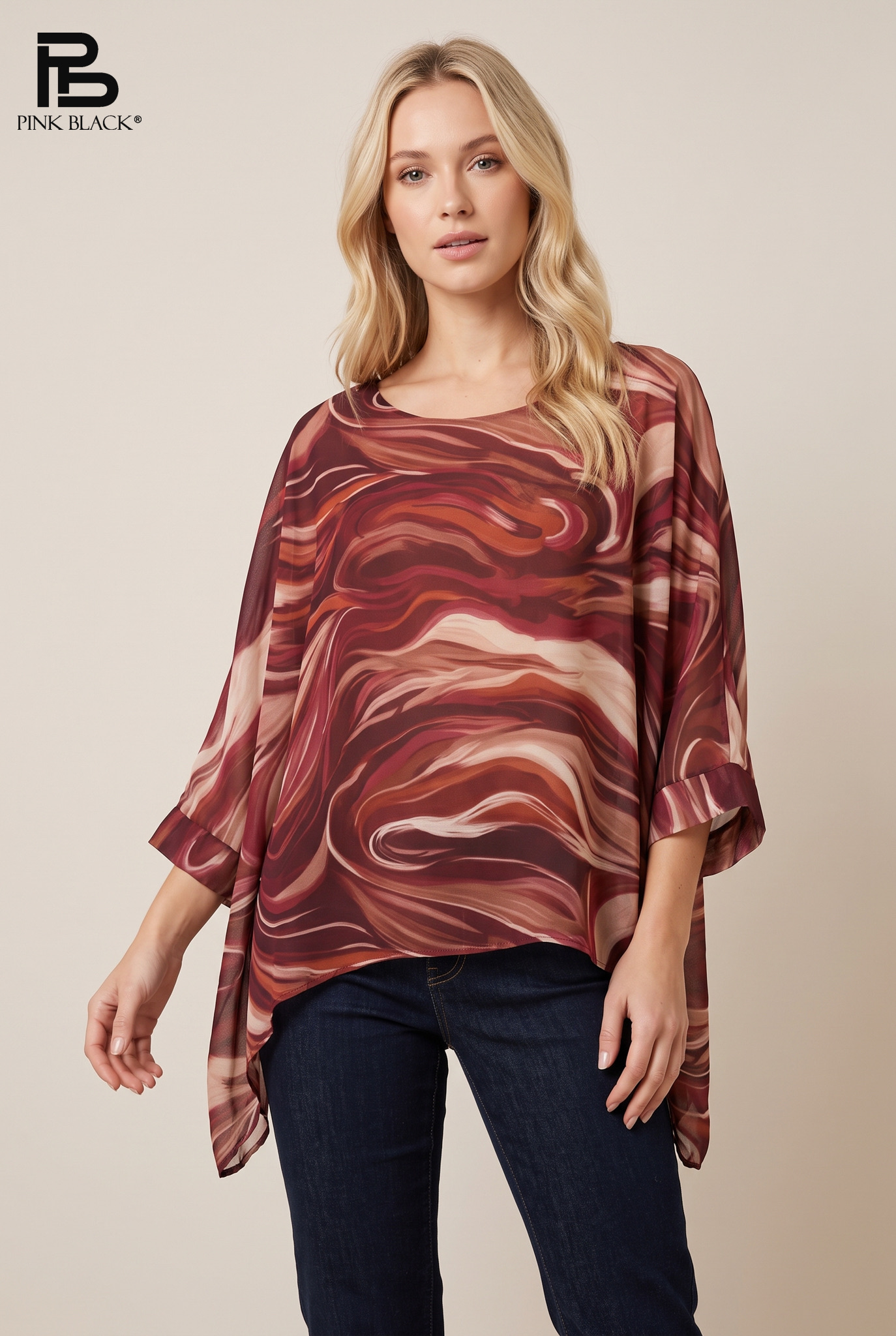 Asymmetrische Oversize-Bluse