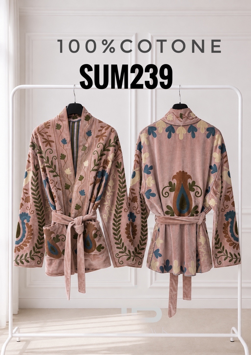 Lockerer Kimono-Blazer mit Bindegürtel