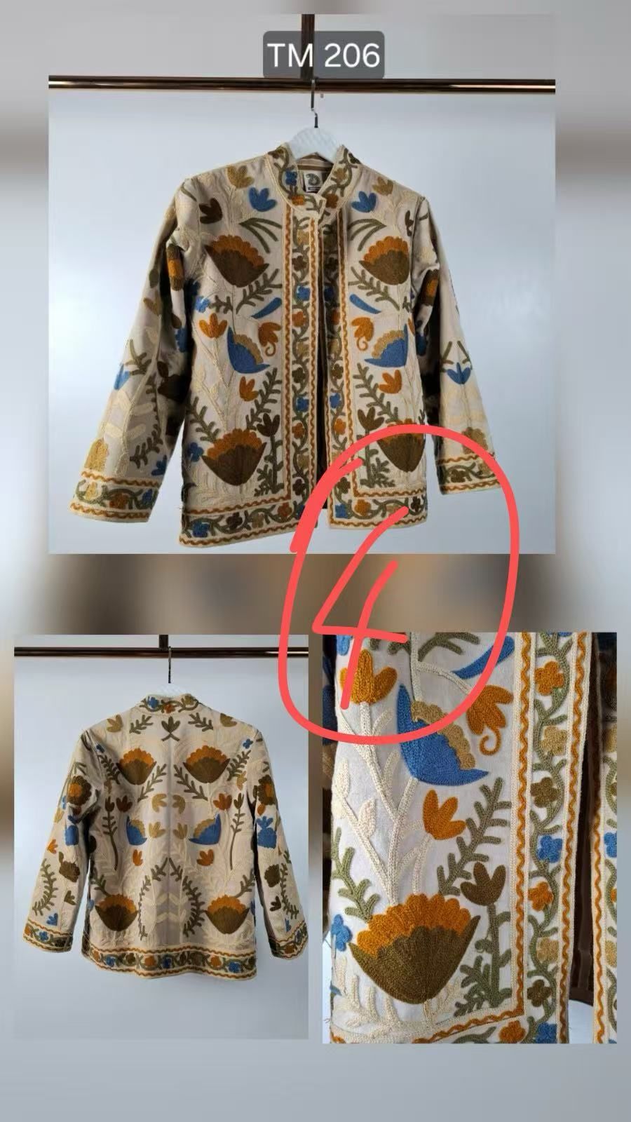 Kurze Jacke mit Stickerei