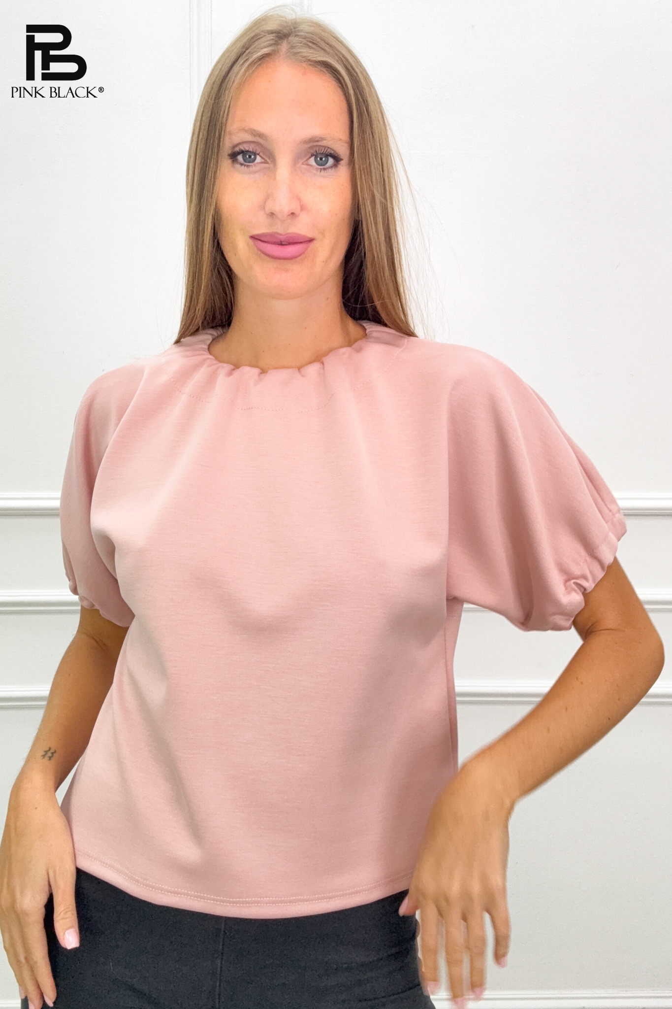 Bluse mit Raffung