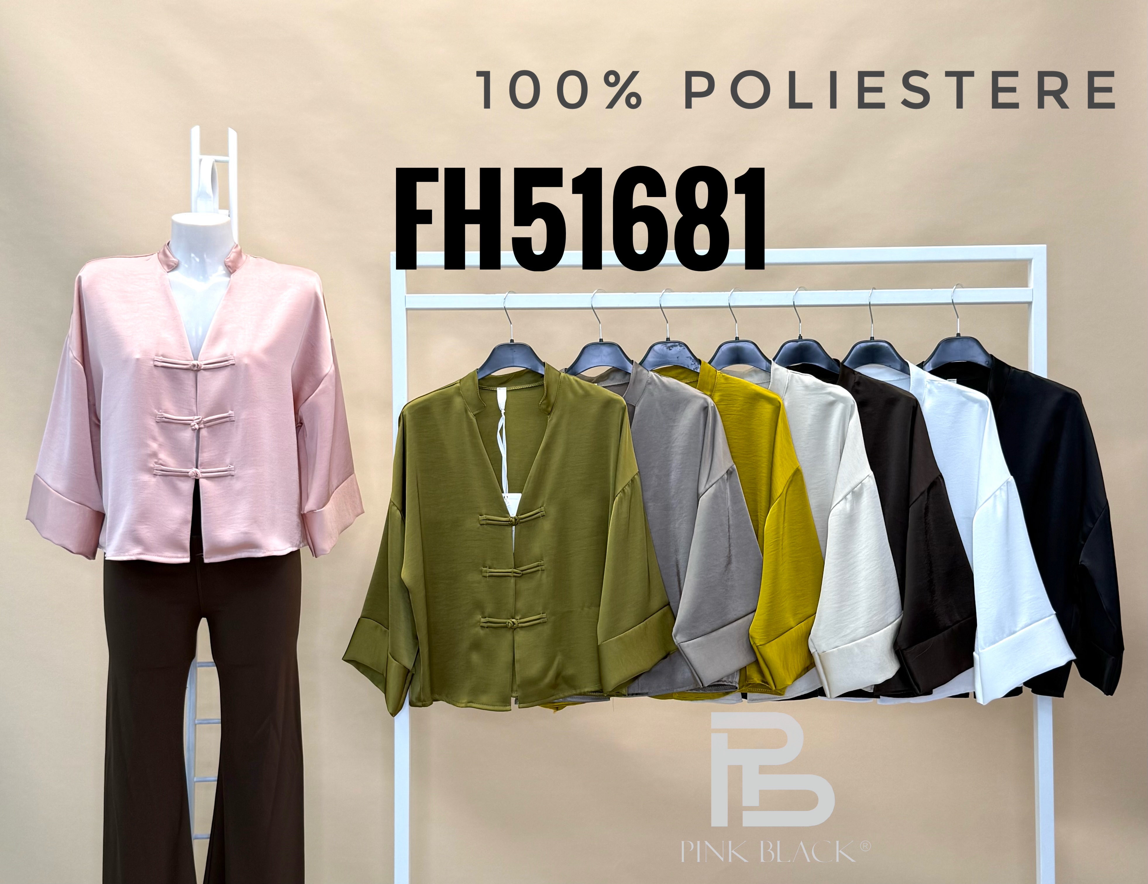 Lockeres Hemd mit Stehkragen