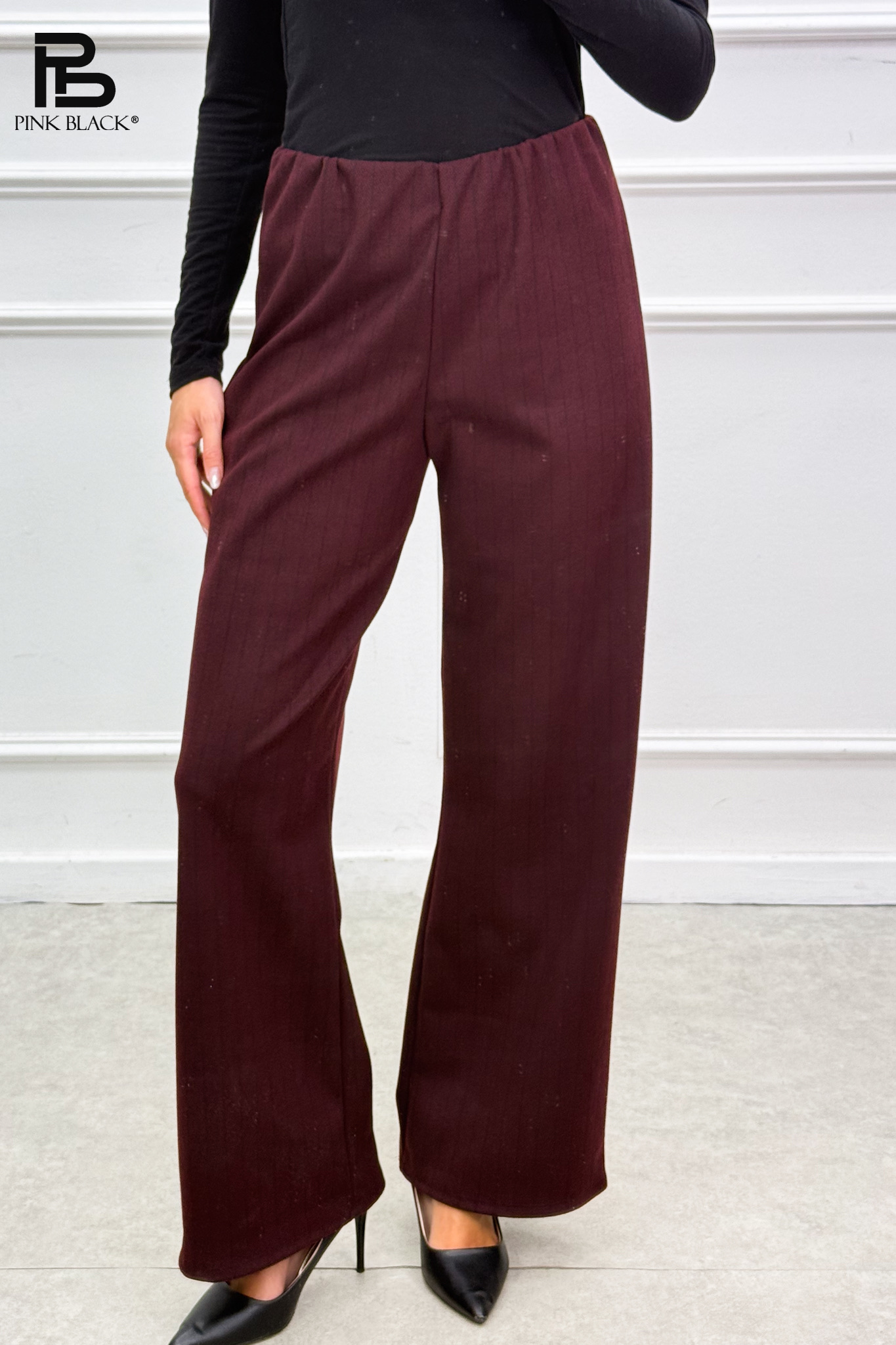 Wide-Leg-Hose mit Gummibund