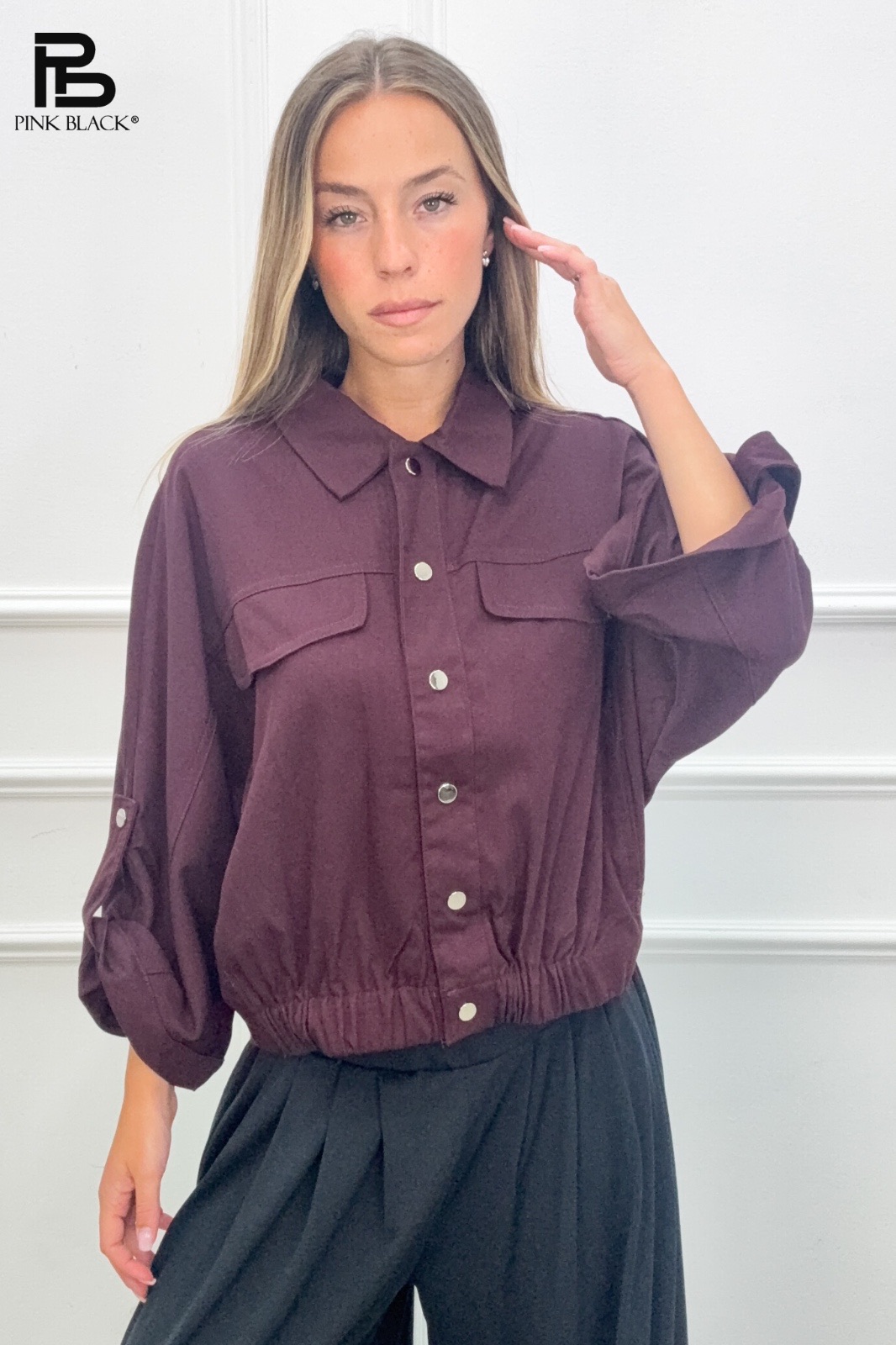 Lässige Hemdjacke mit Gummibund