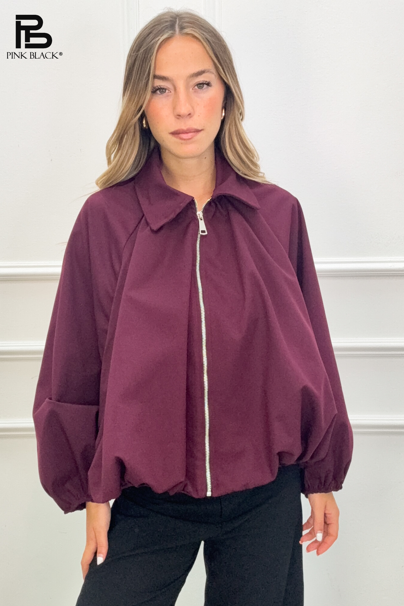 Oversize-Jacke mit Kragen