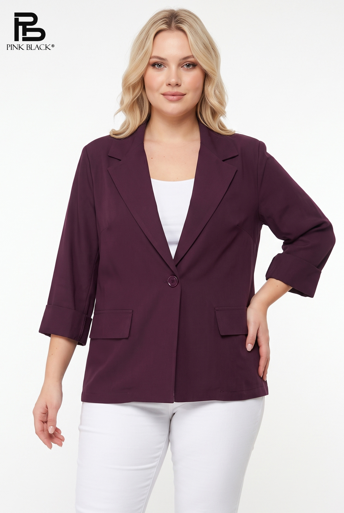 Maßgeschneiderter Blazer bis zur Hüfte