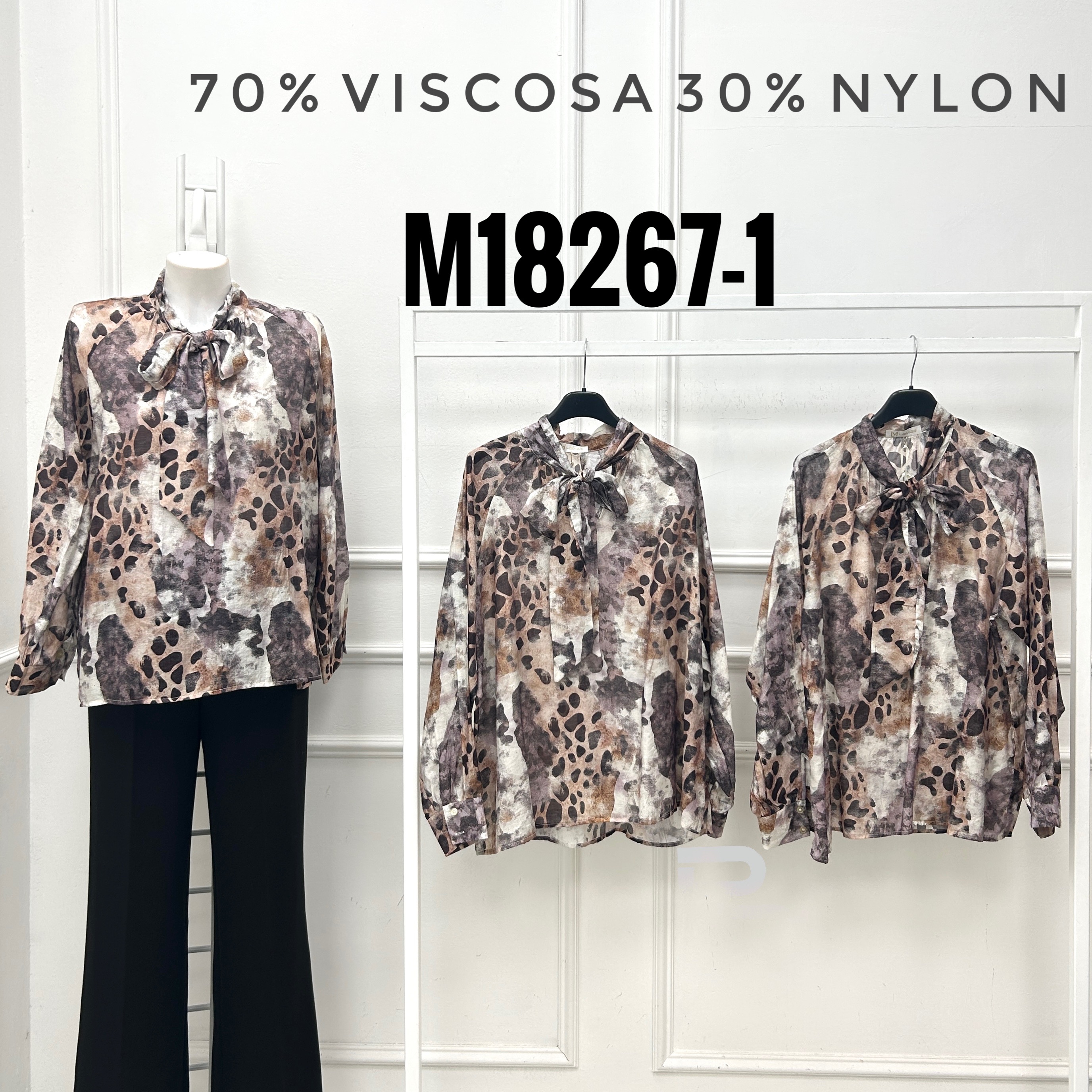 Bluse mit Schleife