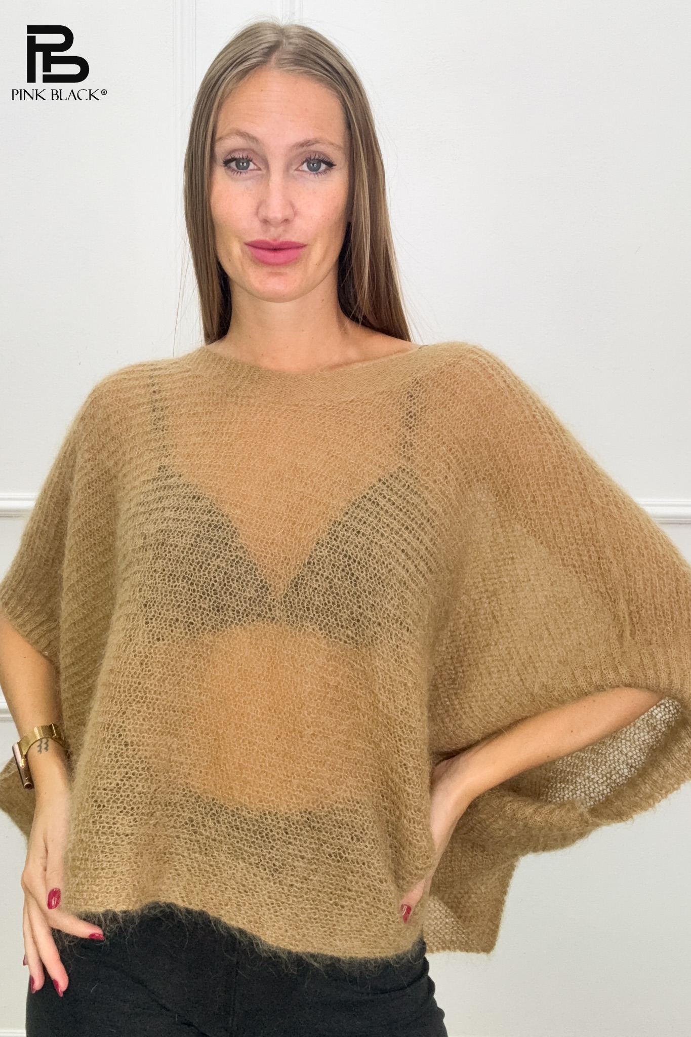 Oversize-Pullover mit V-Ausschnitt