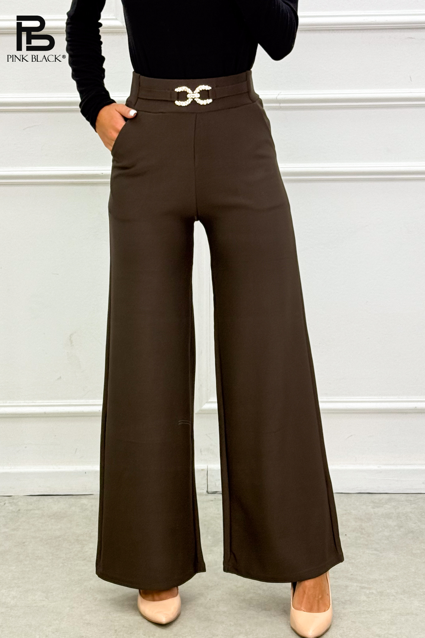 High‑Waist Wide‑Leg Hose
