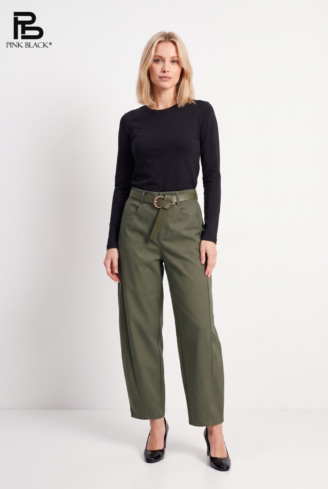 Hochgeschnittene gerade Hose