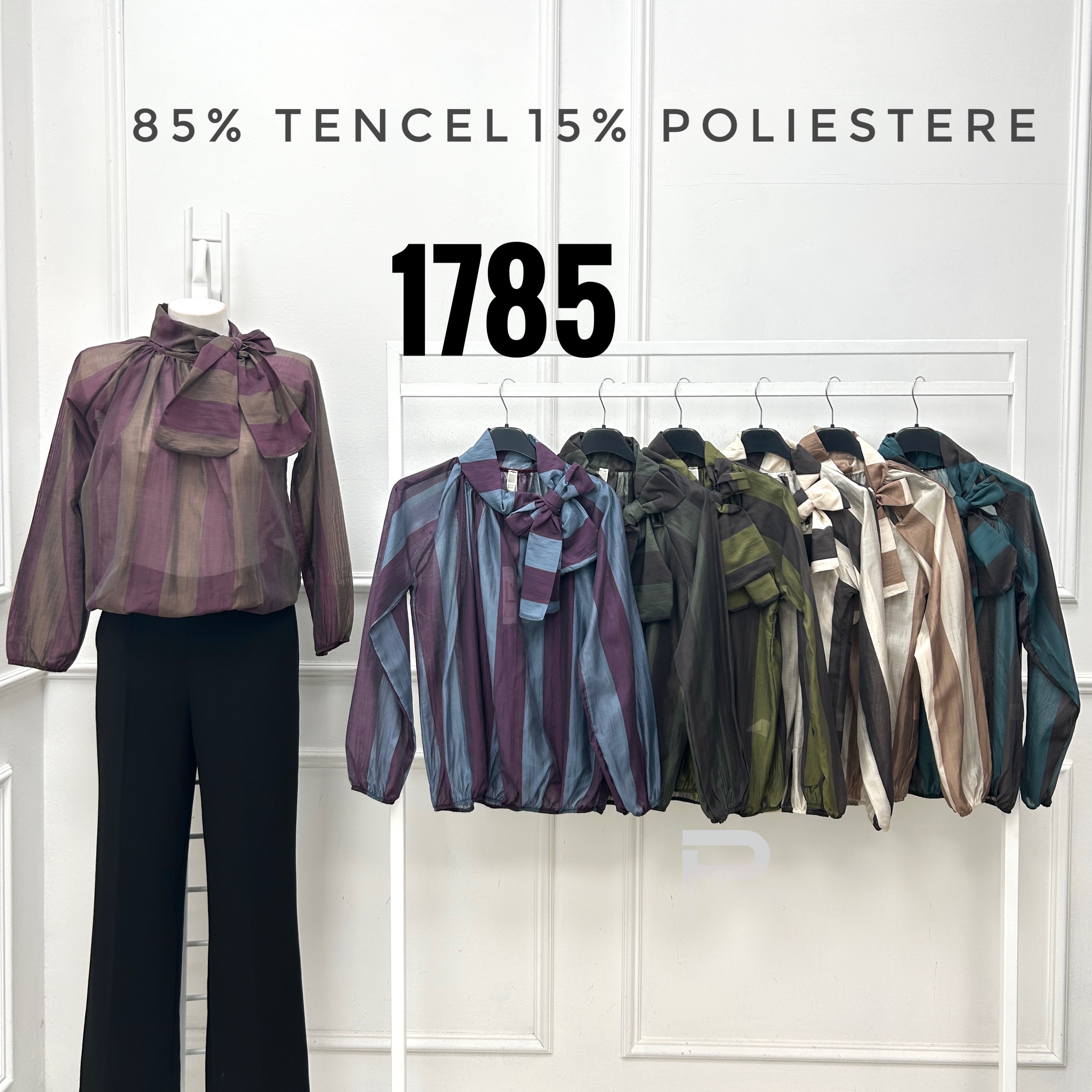 Lässige Bluse mit Schleife
