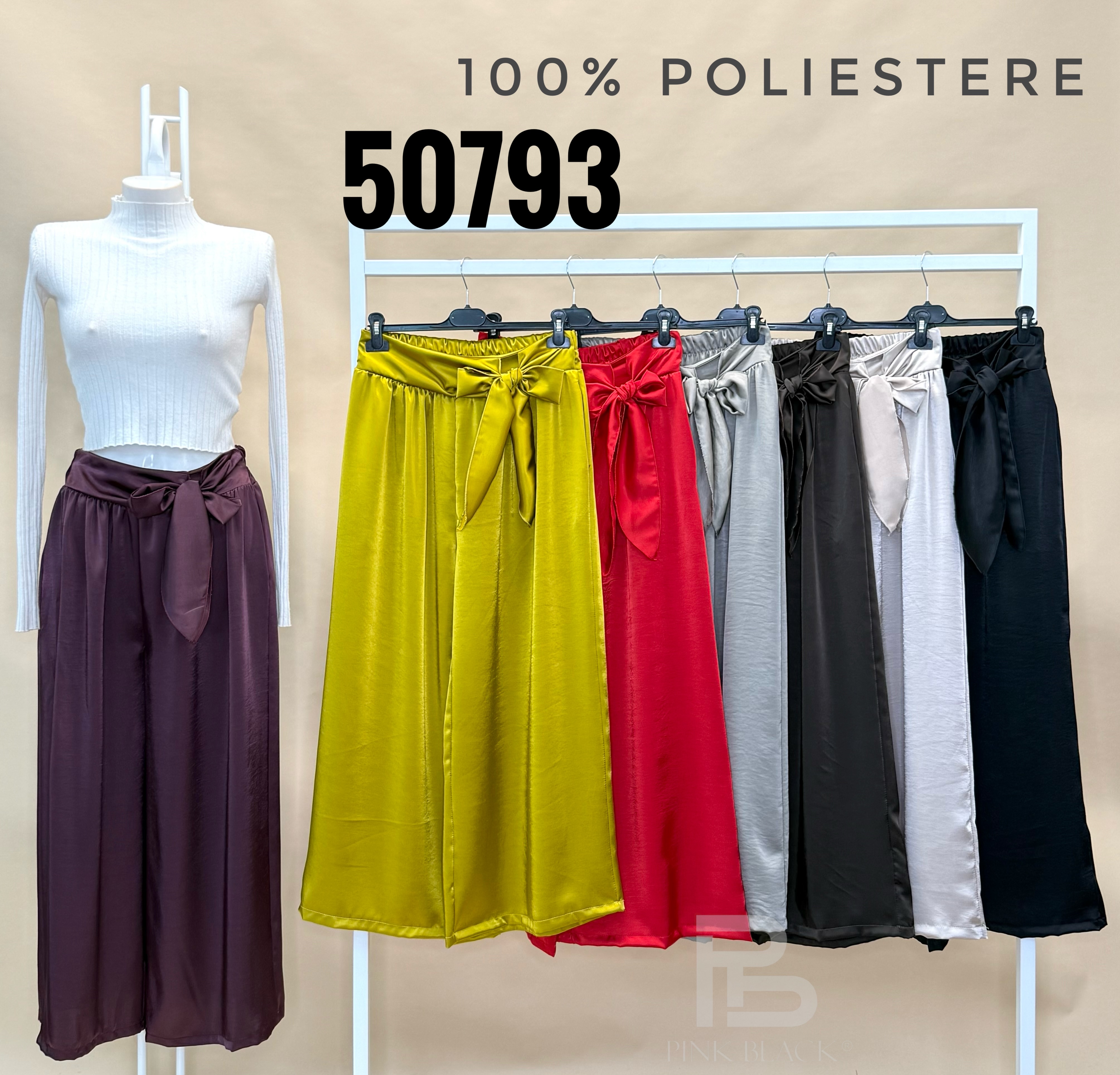 Palazzo-Hose mit Bindegürtel