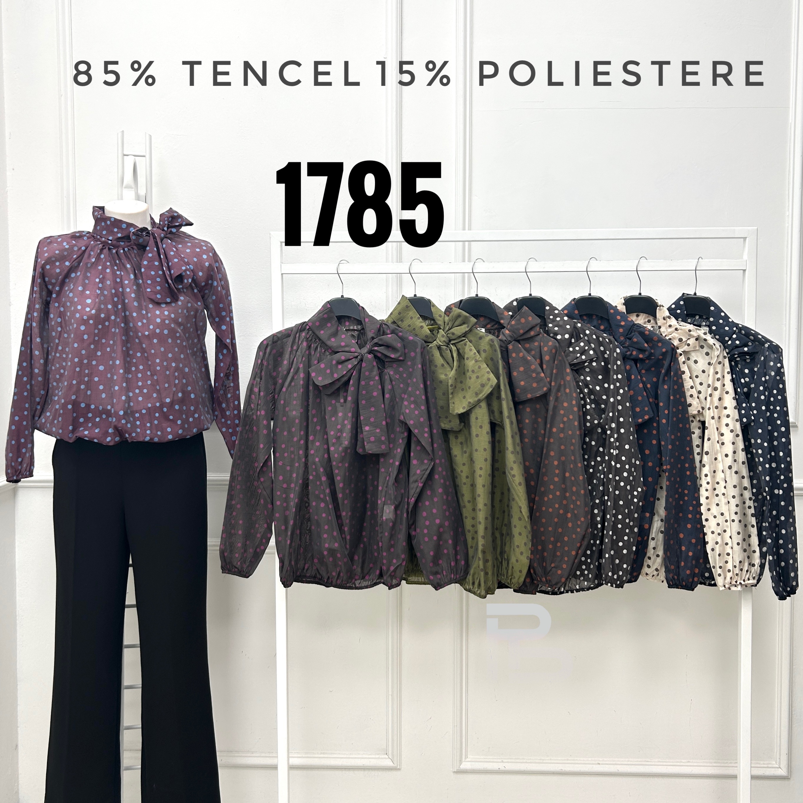Hemdbluse mit Schleife