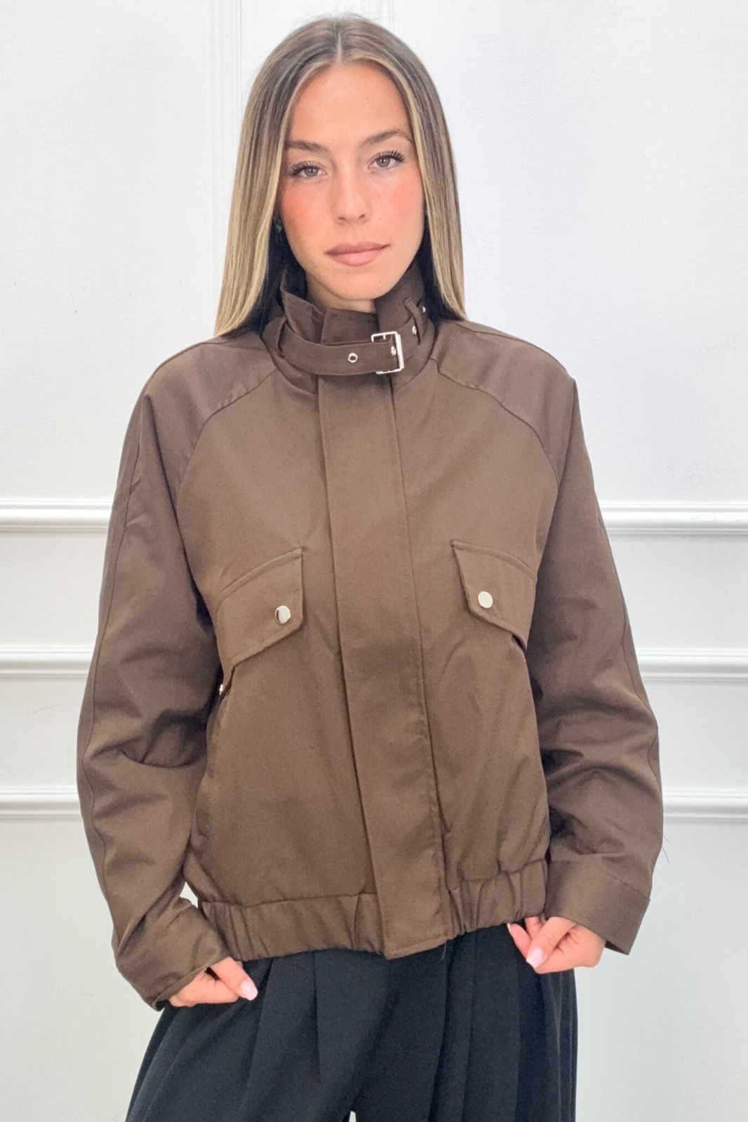 Bomberjacke mit Stehkragen