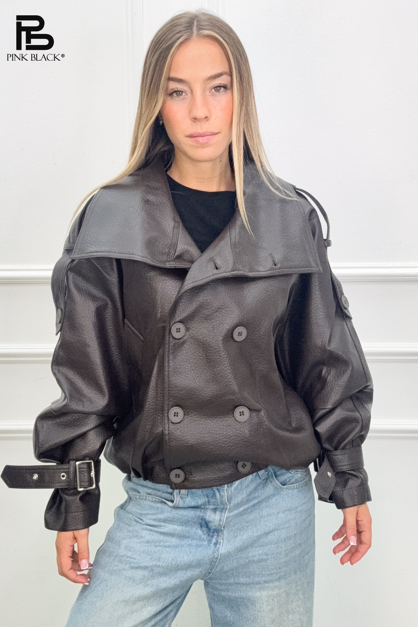Oversize-Jacke mit großen Reversklappen