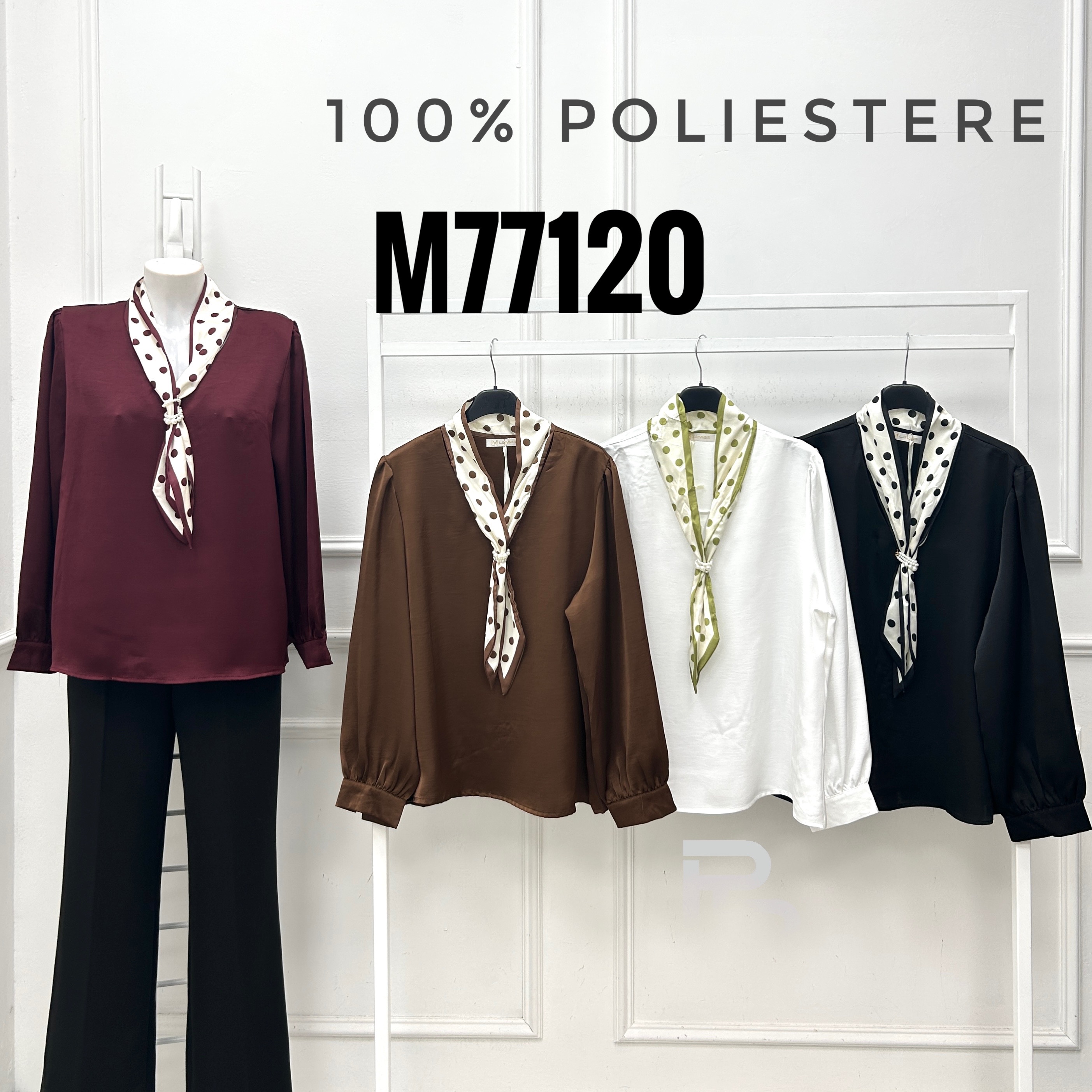 Bluse mit V‑Ausschnitt