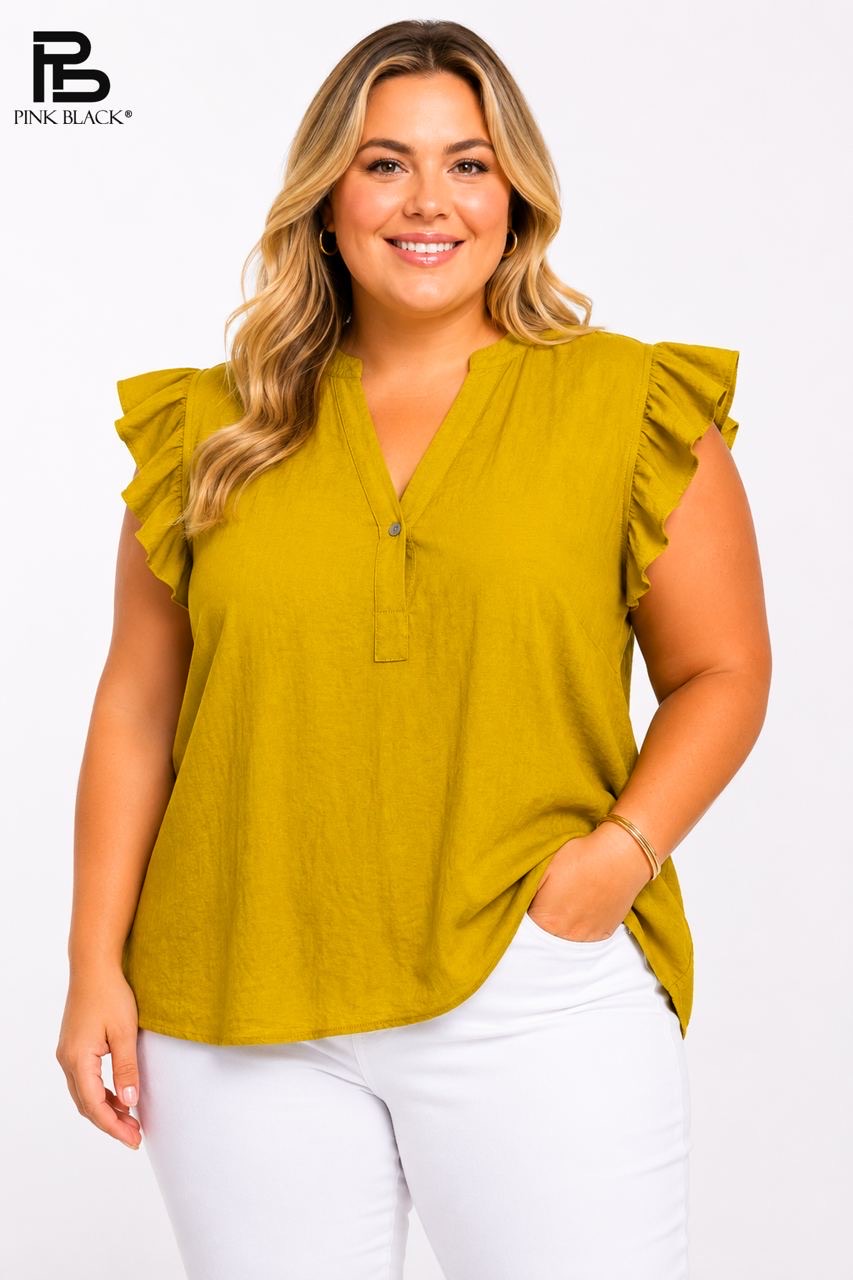 Lockere Bluse mit Rüschen