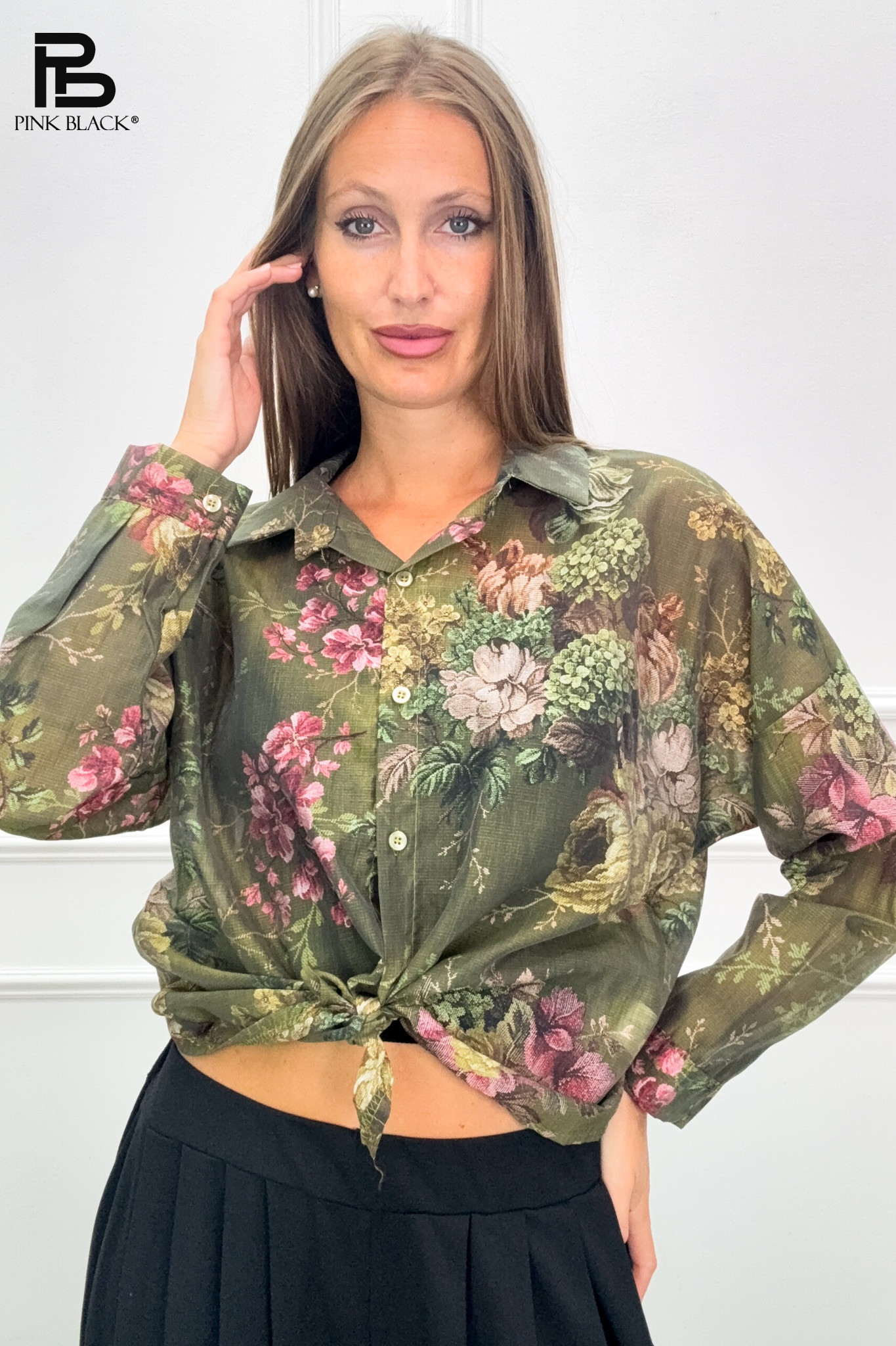 Oversize Bluse mit Blumenmuster