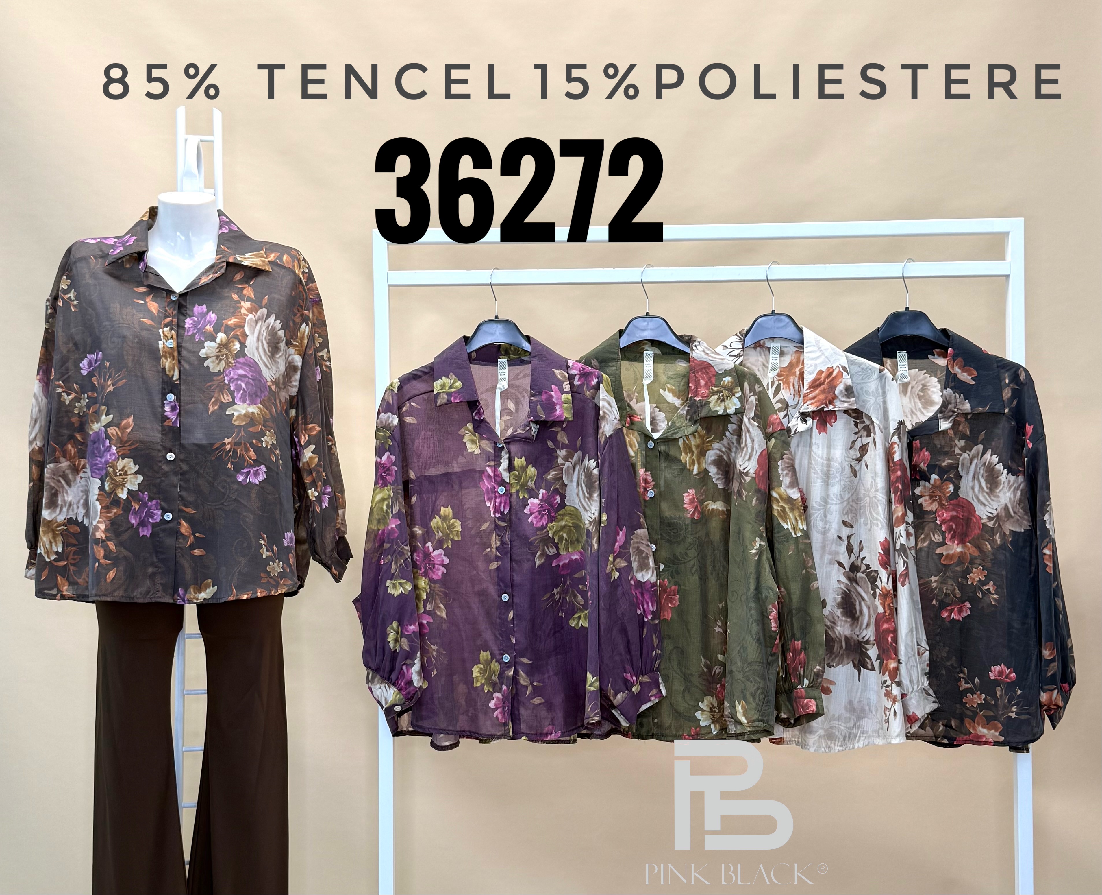 Locker geschnittene Bluse mit Blumenmuster