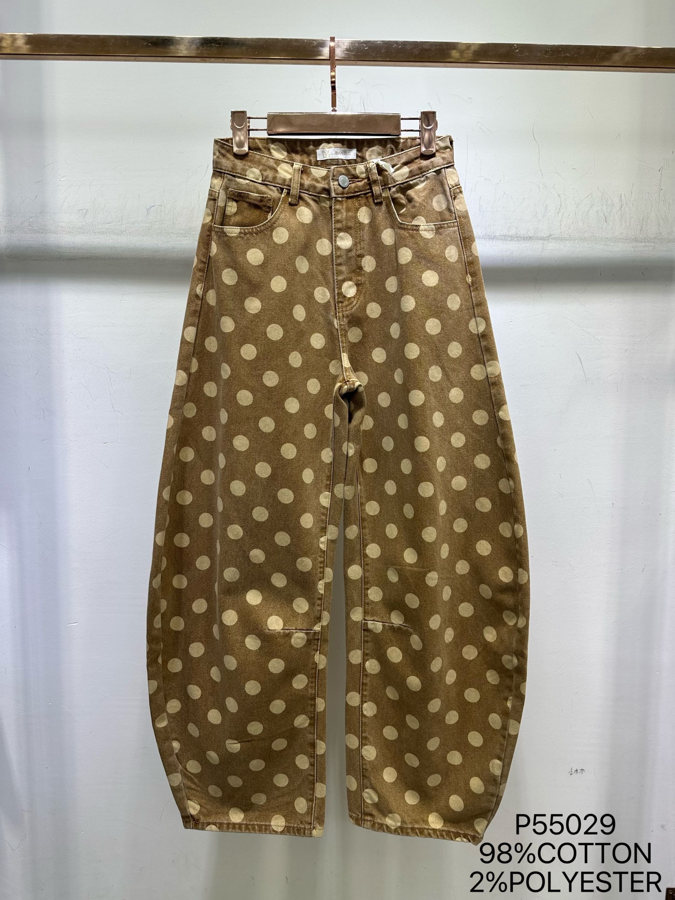 Wide-Leg-Hose mit hohem Bund
