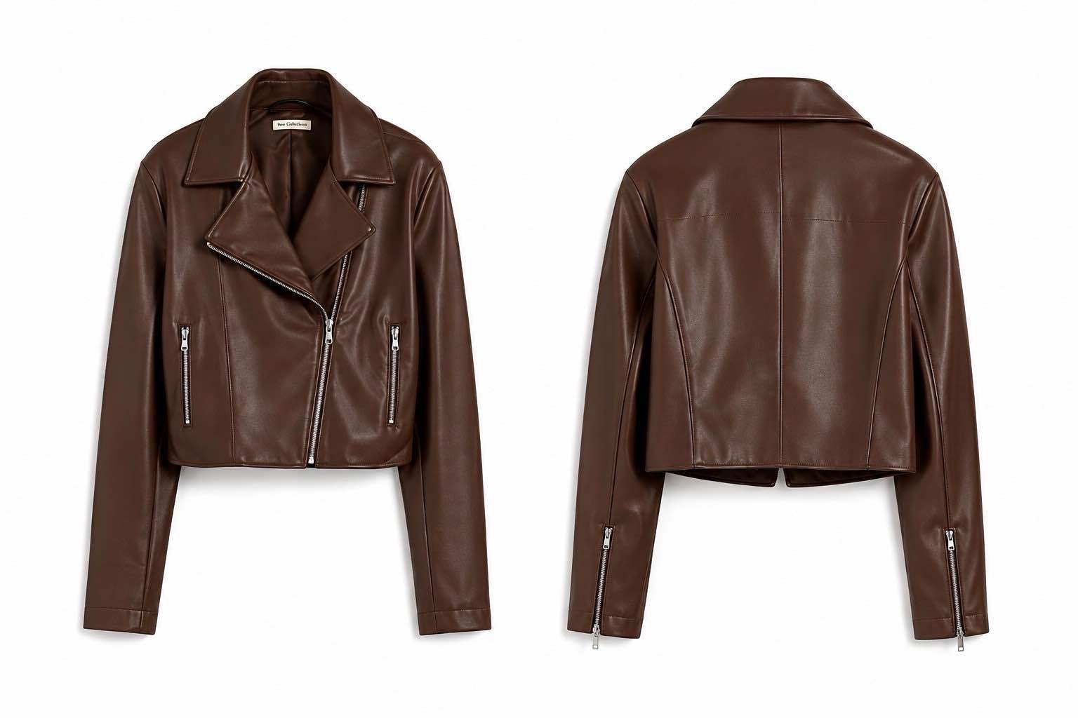Kurze asymmetrische Bikerjacke
