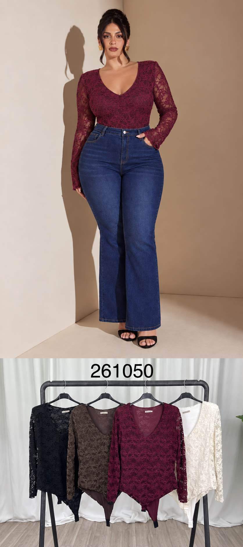 Figurbetontes Spitzentop
