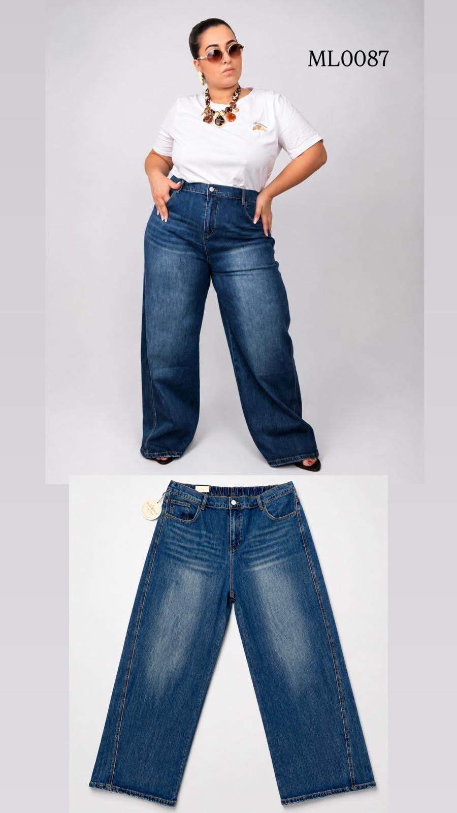 Wide‑Leg Hose mit Hohem Bund