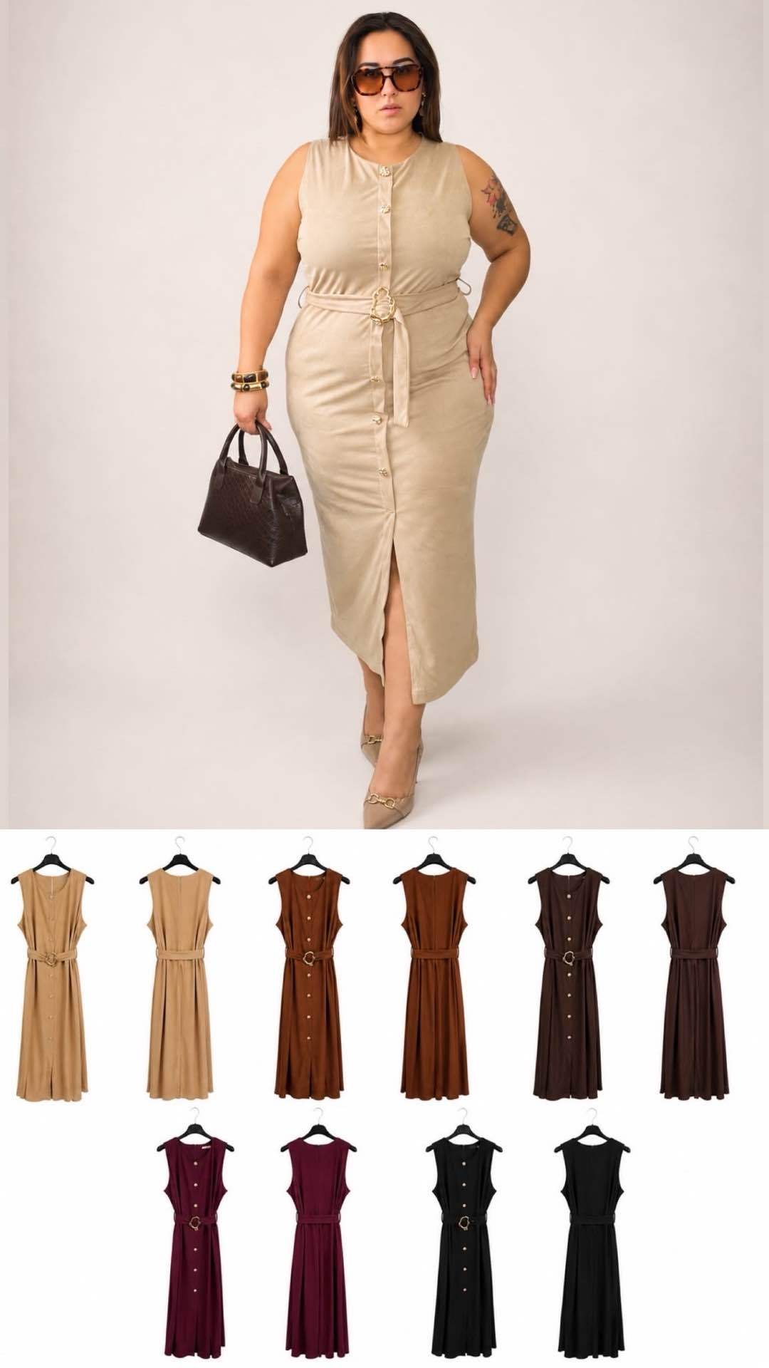 Ärmelloses Midikleid