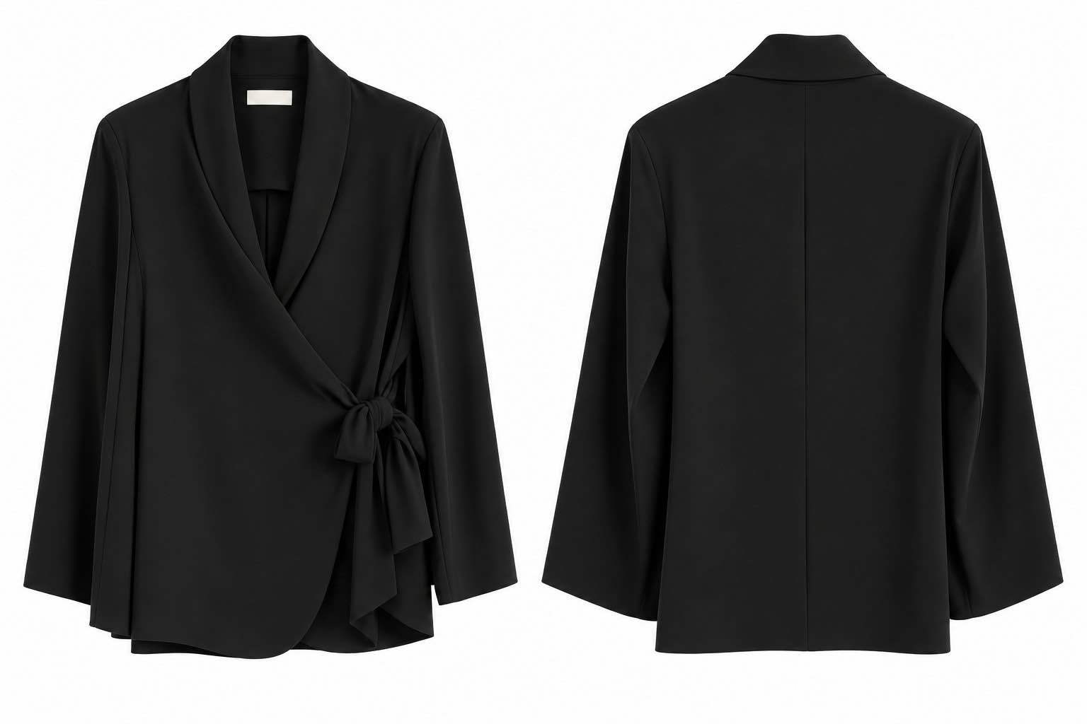 Wickel-Blazer mit Schleife