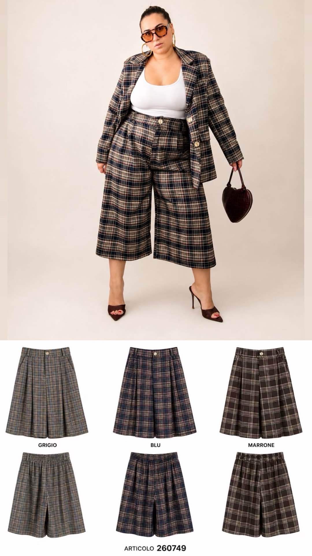 Culotte-Shorts mit Falten
