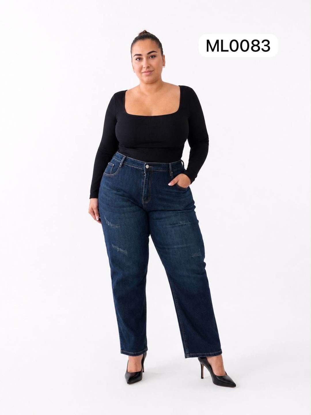 Gerade Jeans bis zum Knöchel