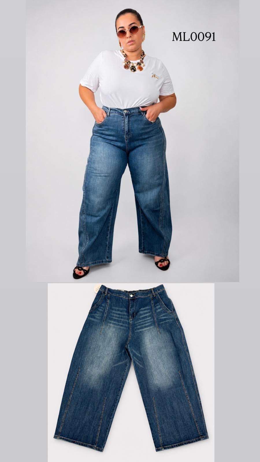Jeans mit weitem Bein