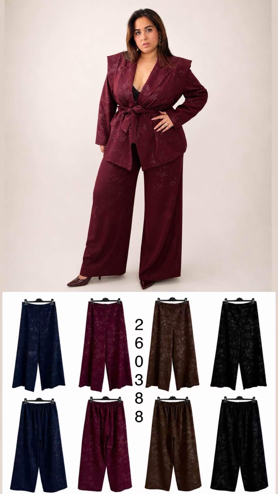 Jacquard Palazzo-Hose