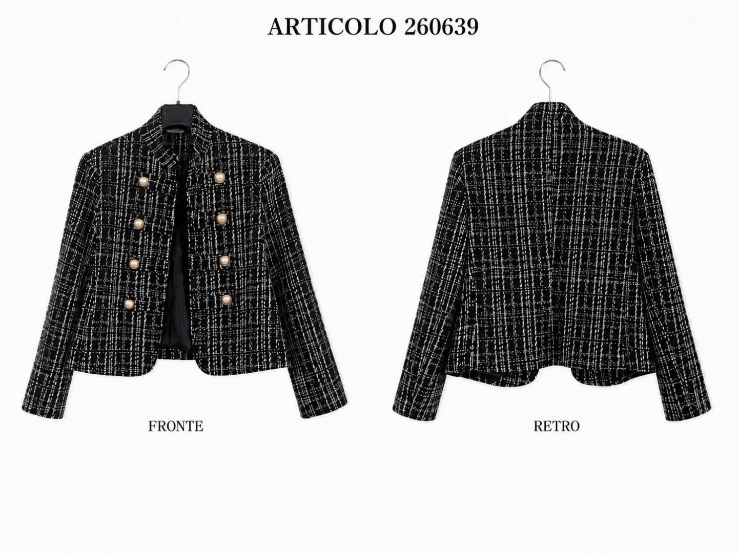 Tweedjacke mit Stehkragen