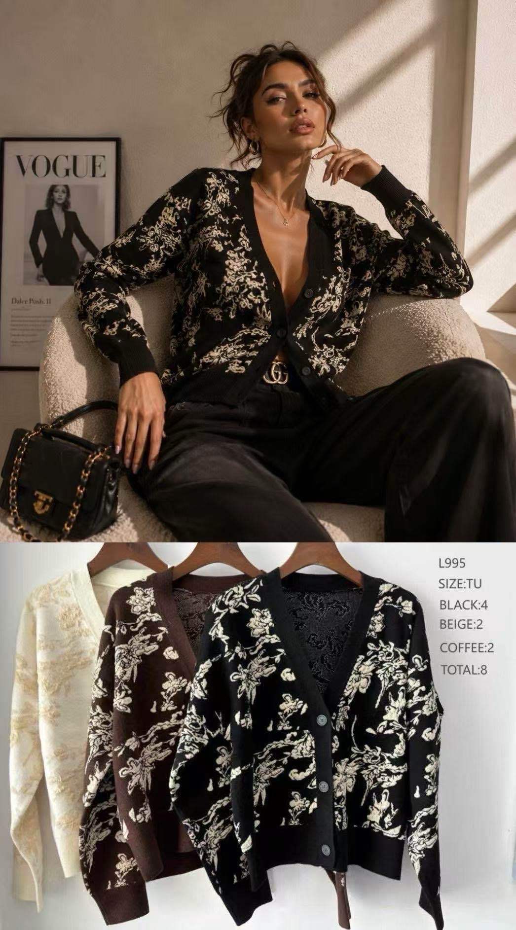 Cardigan mit V-Ausschnitt