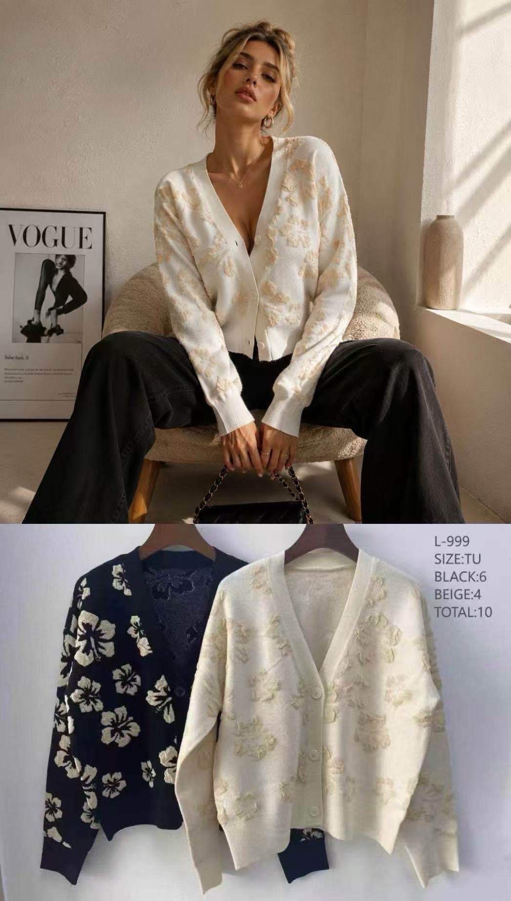 Cardigan mit Blumenmuster