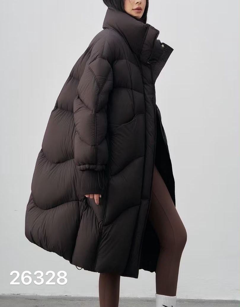 Oversize Midi-Steppmantel