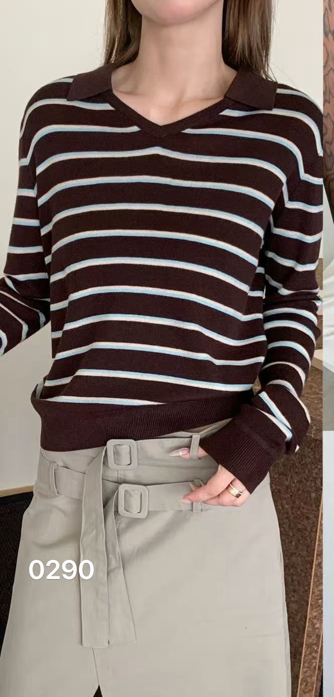 Pullover mit Polo-Kragen