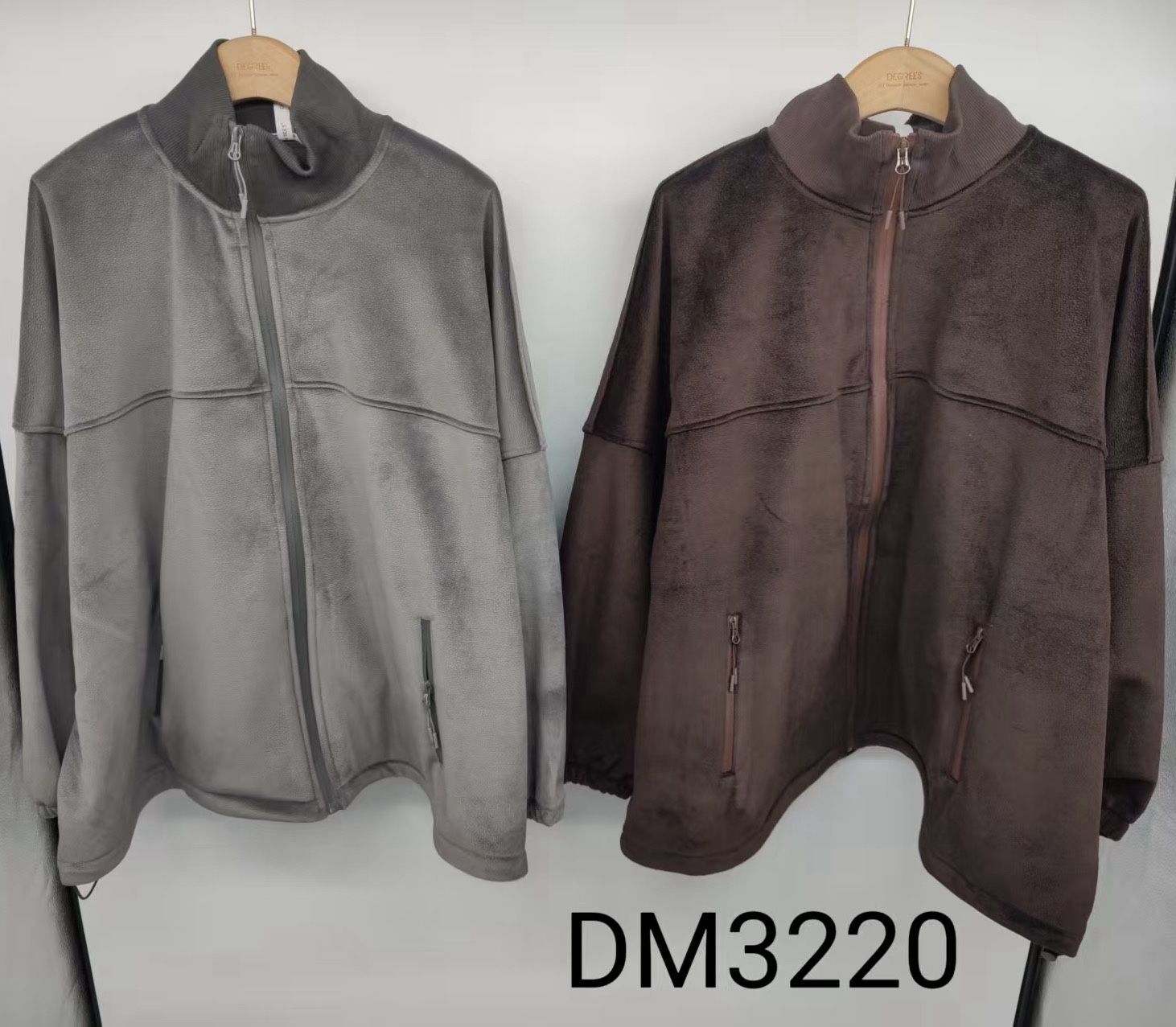 Fleecejacke mit Stehkragen