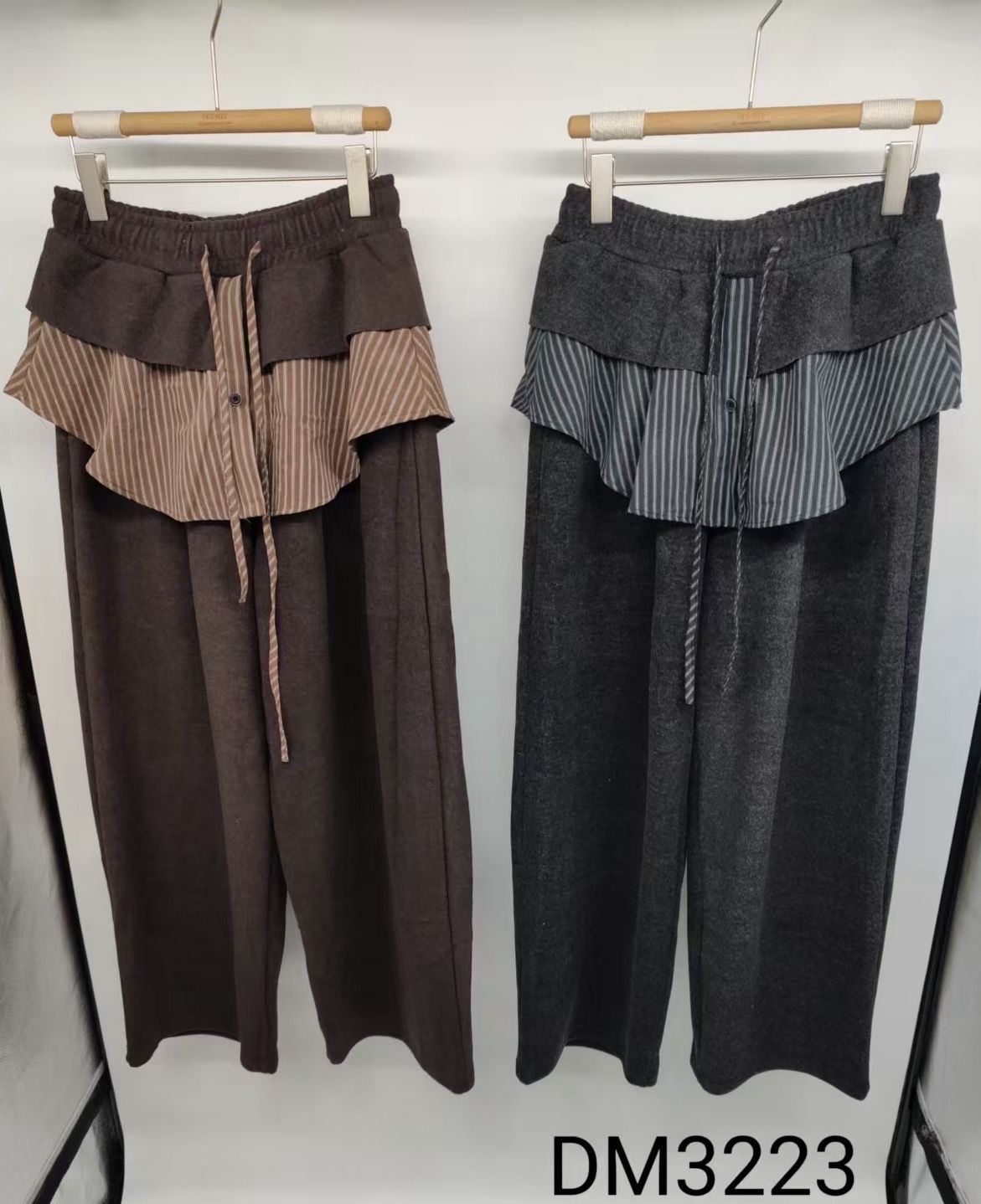 Wide-Leg-Hose mit Kordelzug