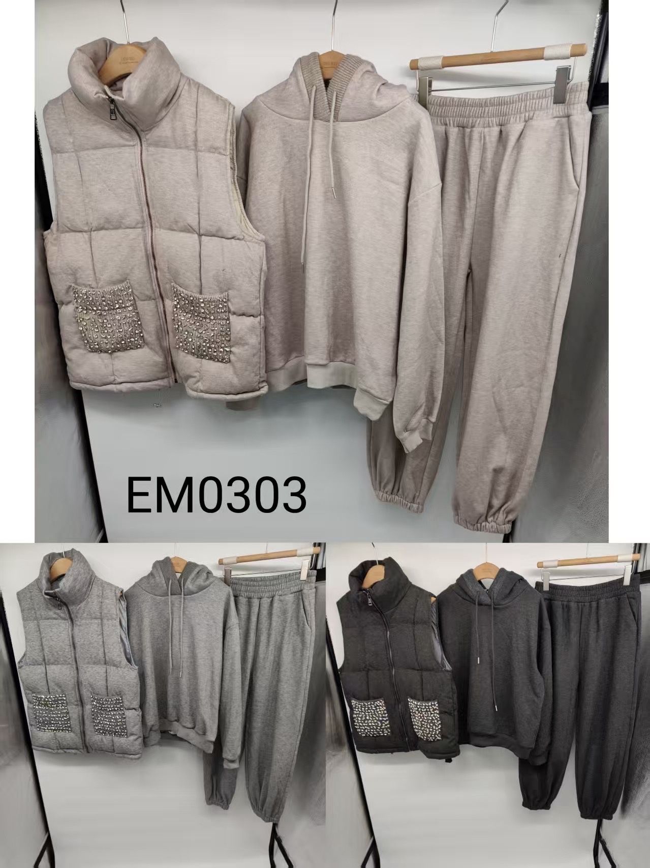 Casual Set mit Kapuzenjacke