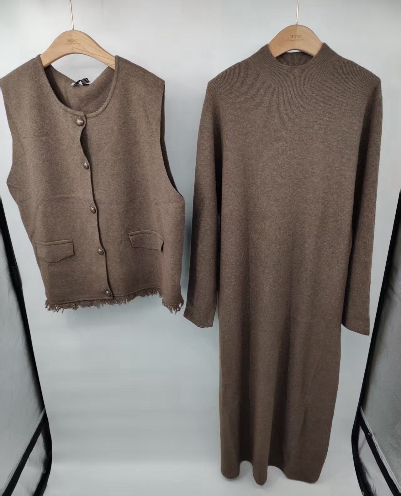 Maxikleid-Set mit Weste