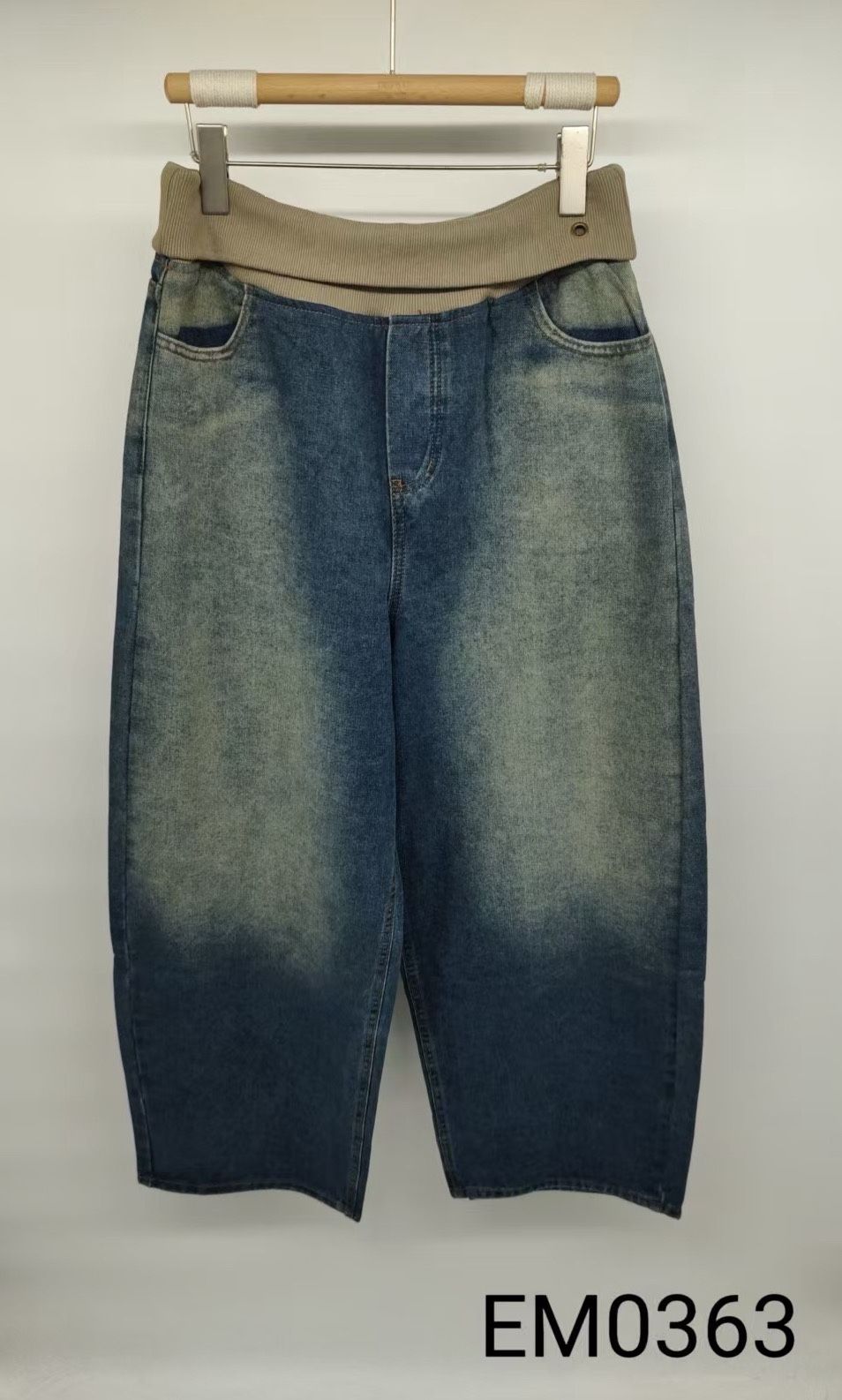 Wide‑Leg‑Jeans mit Gummibund