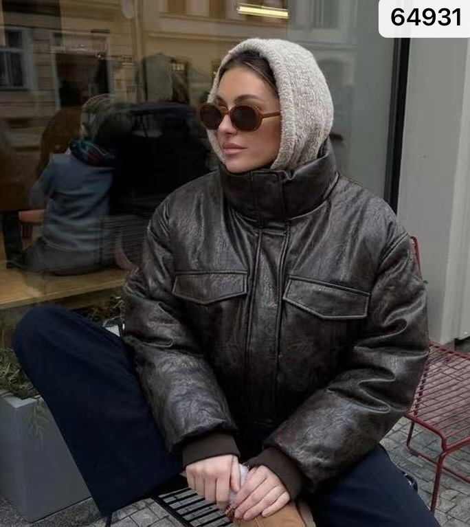 Oversize-Jacke mit Stehkragen