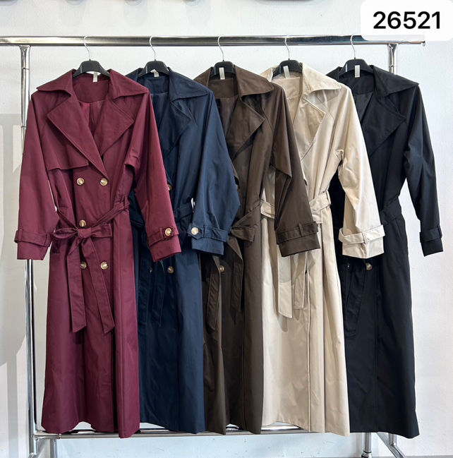 Midi-Trenchcoat mit Gürtel