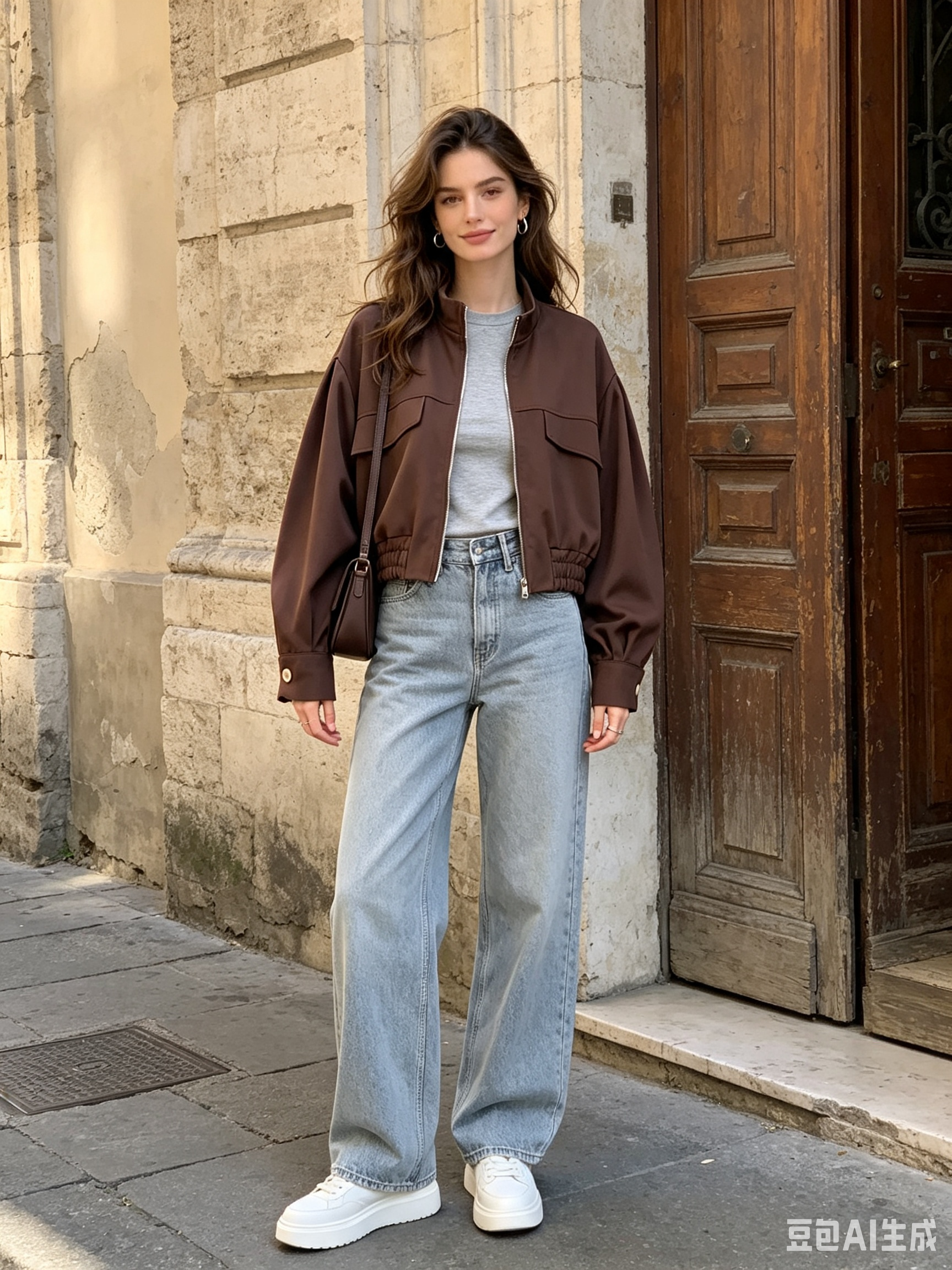 Oversize Cropped Jacke
