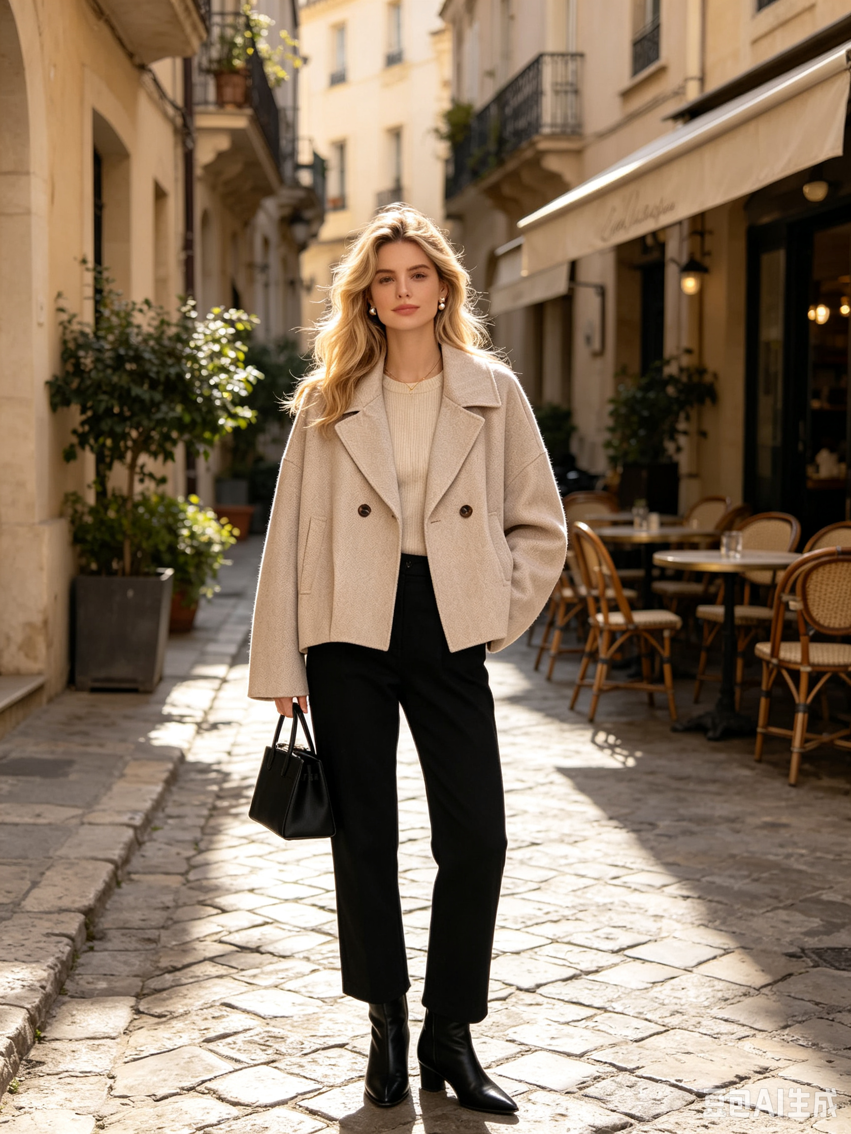 Boxy Zweireiher-Jacke