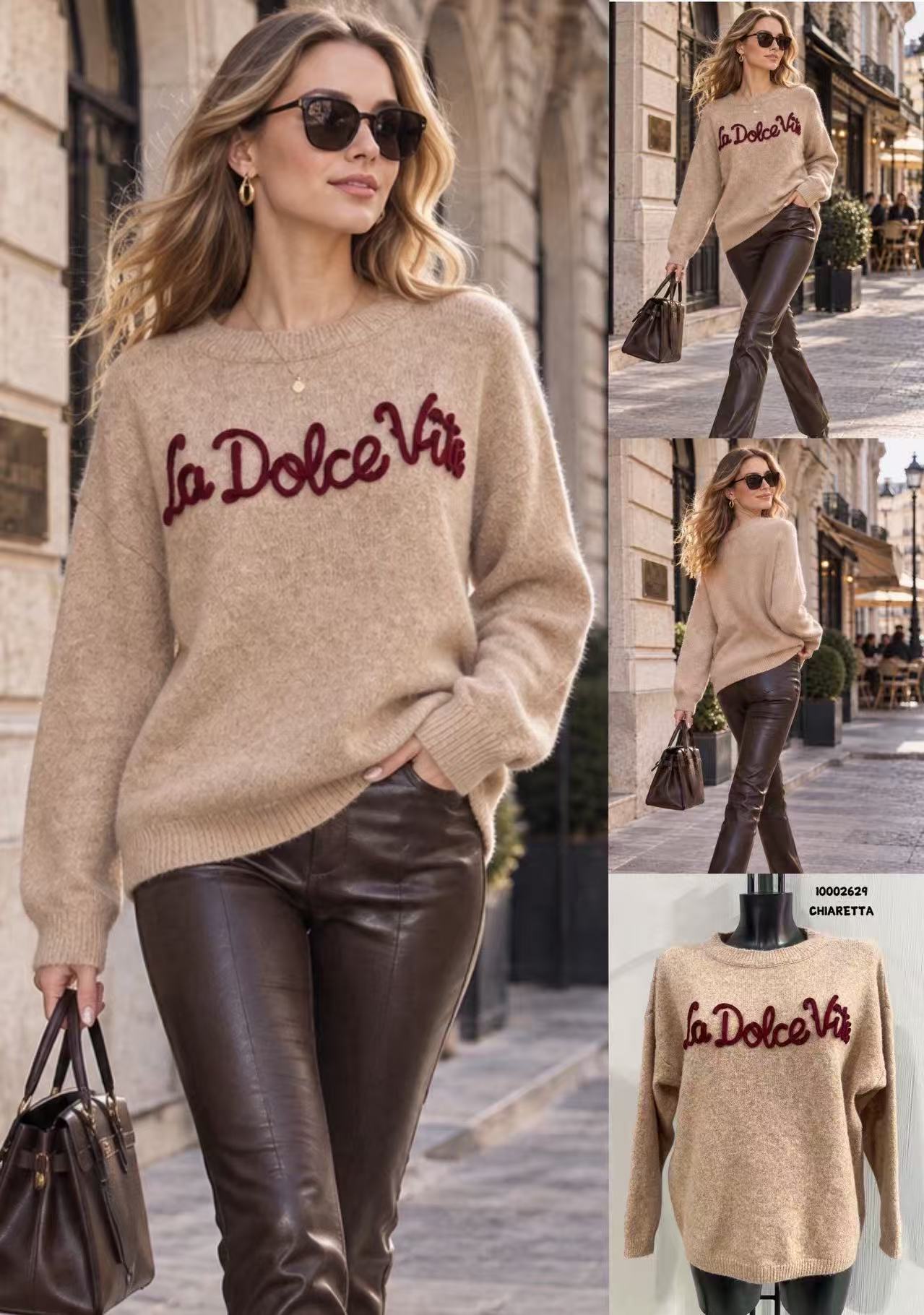 Oversize-Alpaka-Pullover mit Tasche